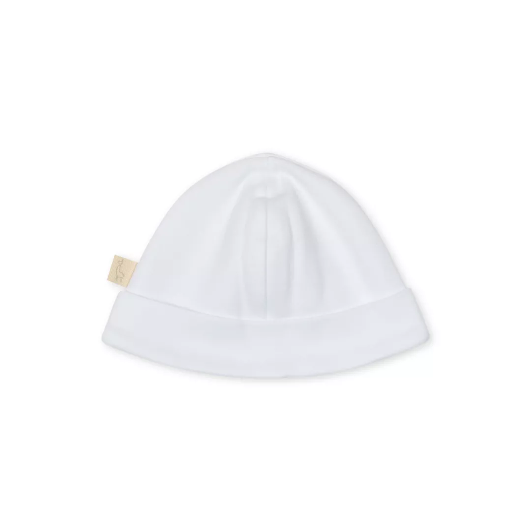 White cotton beanie