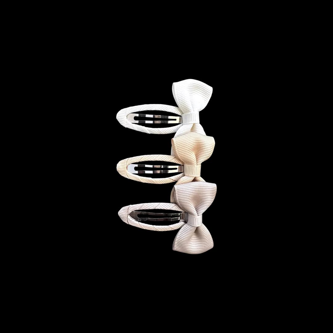 BL - Barrette - White - 3pack