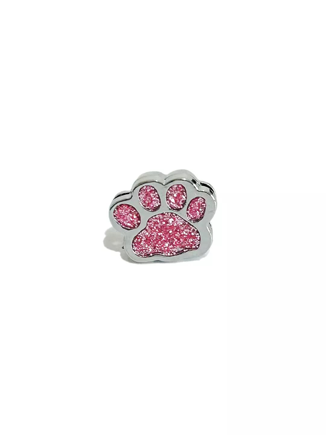 Charm - Pink paw print